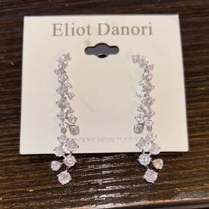 Eliot Danori Silver and Crystal Dangle Earrings